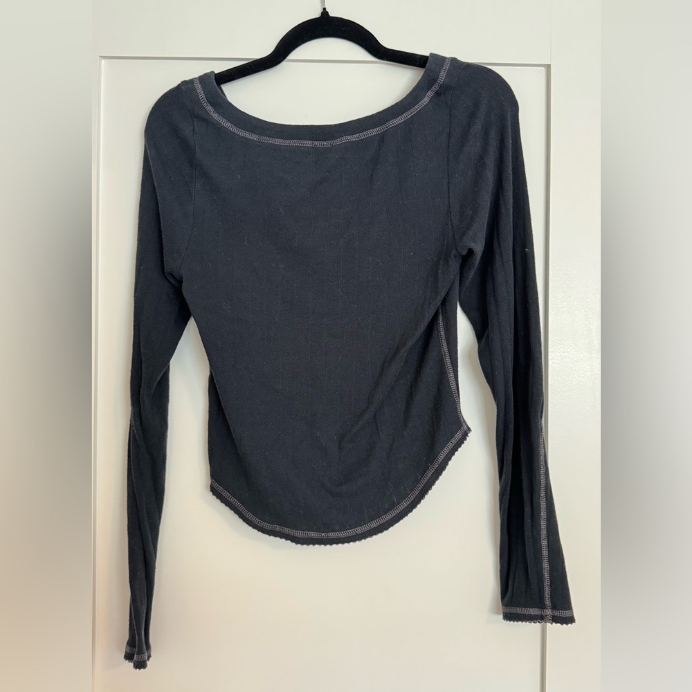 Free People Coffee Chat Long Sleeve Top - Picture 6 of 6